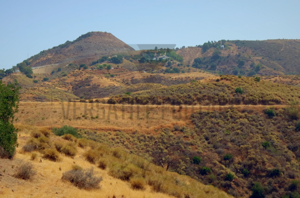Southern landscape of mountains on a dry and hot wheather